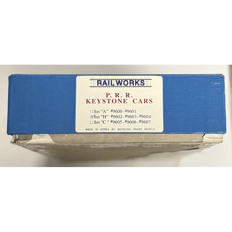 Railworks Set H HO Scale P. R. R. Keystone Cars Brass Model Train Set