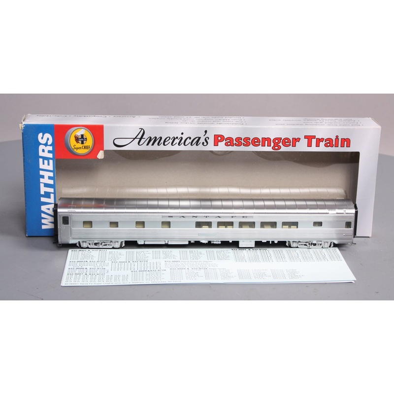 Walthers 932-9724 HO Santa Fe Super Chief [Plated] P-S 29-Seat Dormitory-Lounge EX/Box