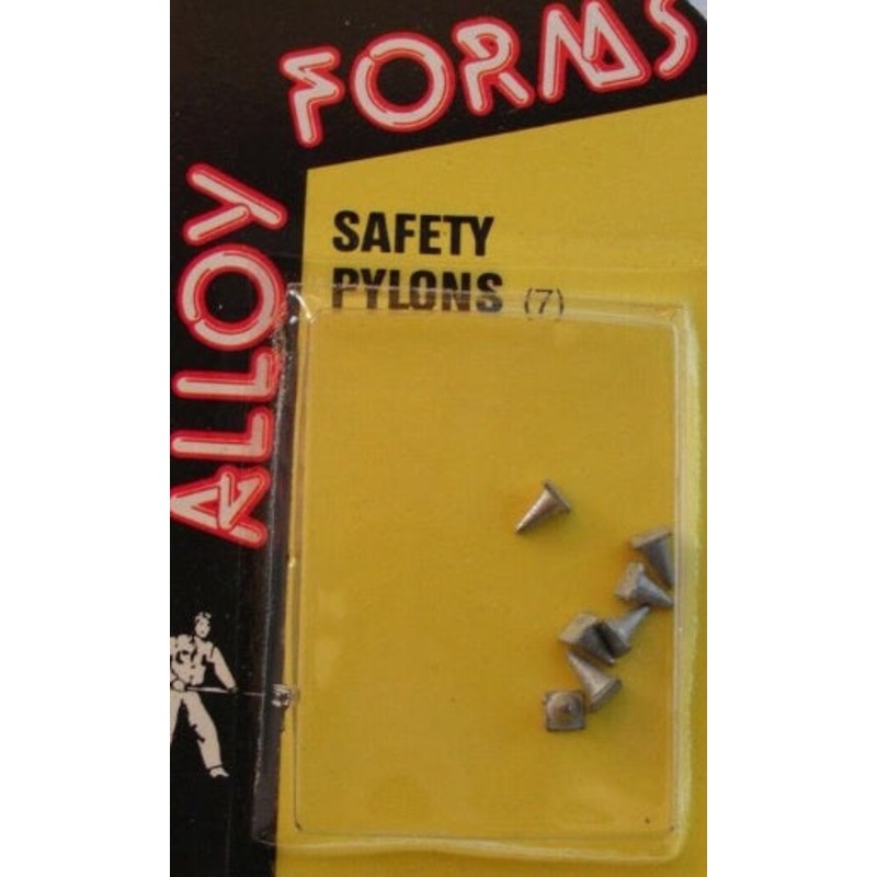 Alloy Forms N-123 N Scale Safety Pylons Metal Accessorie (Pack of 7)