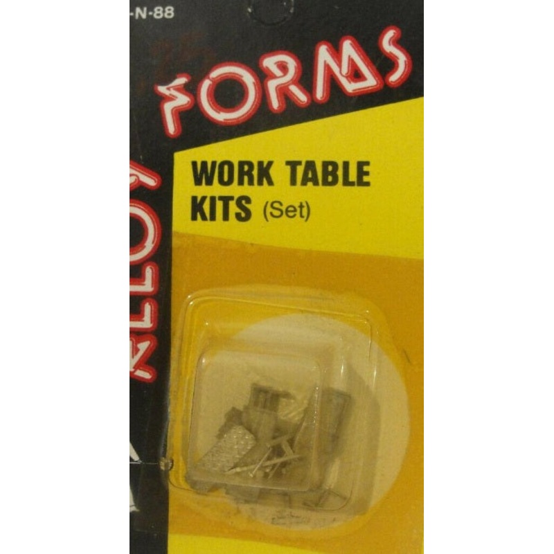 Alloy Forms WT-N-88 N Scale Work Table Unpainted Metal Kit