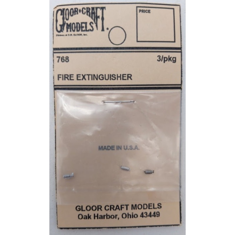 Gloor Craft 768 N Scale Fire Extinguisher (Pack of 3)
