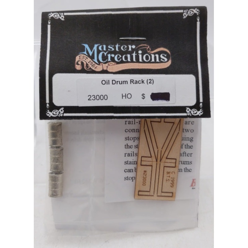 Master Creations 23000 HO Scale 4-Oil Drum and 2-Rack Laser Cut Kit
