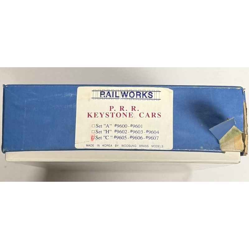 Railworks Set C HO Scale Brass P. R. R. Keystone Cars #9605/#9606/#9607