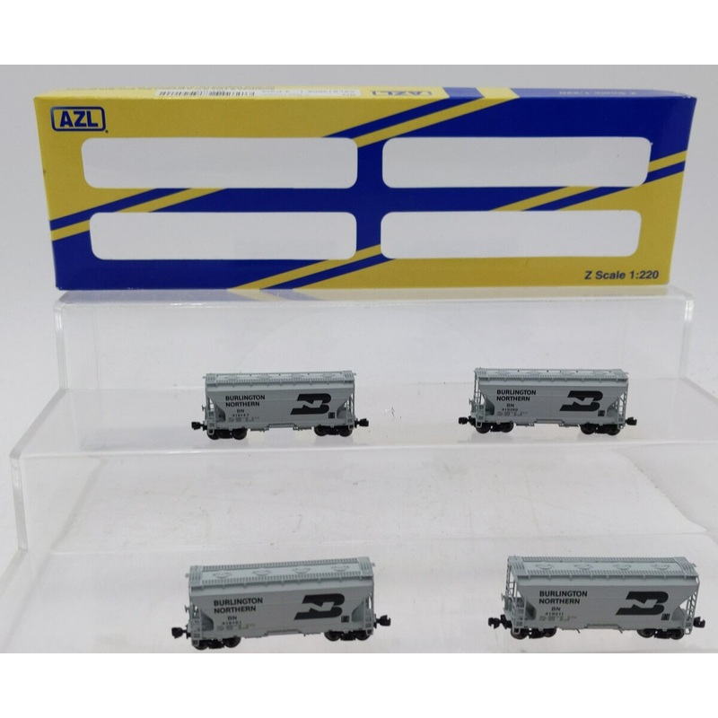 American Z-Line 913908-1 Z Scale BN 2-Bay Hopper  4 Pack LN/Box