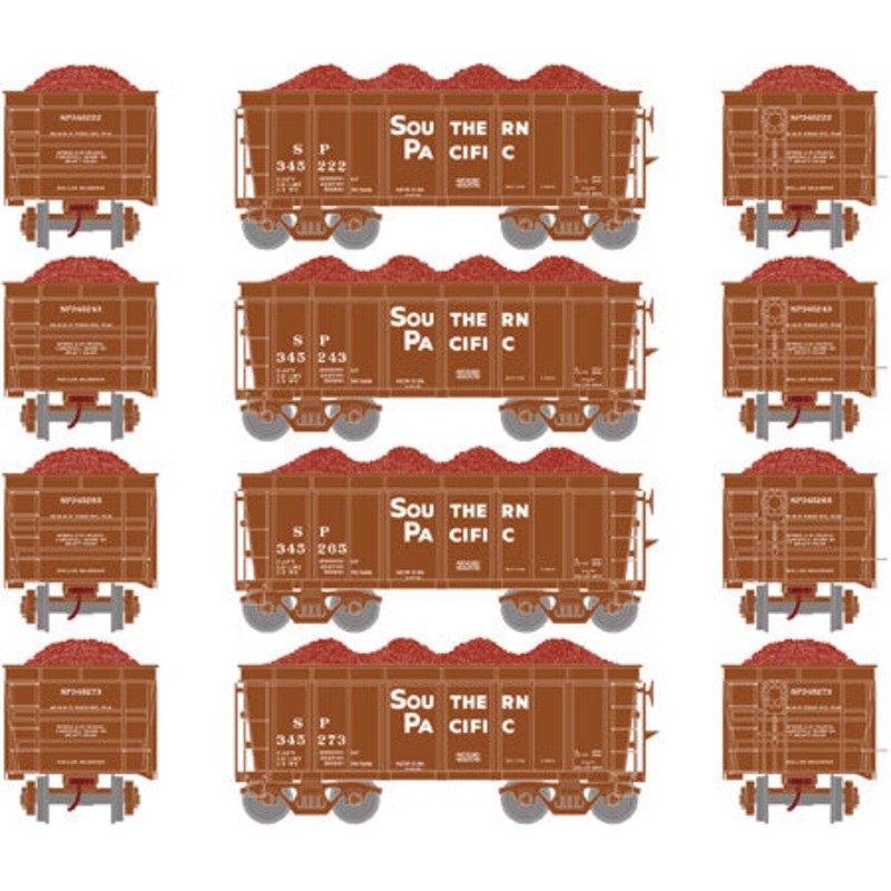 Athearn 97743 HO Southern Pacific RTR 26′ Ore Car Low Side with Load #2 (4) NIB