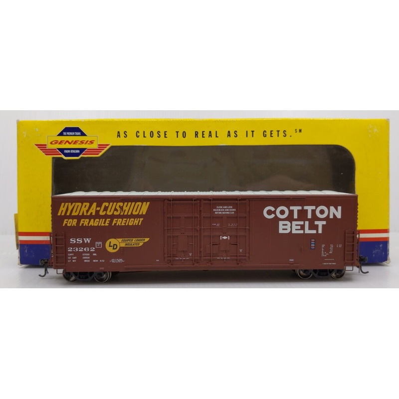 Athearn G4379-8 HO Scale Cotton Belt 50′ P.C.&F. Boxcar #23262 LN/Box