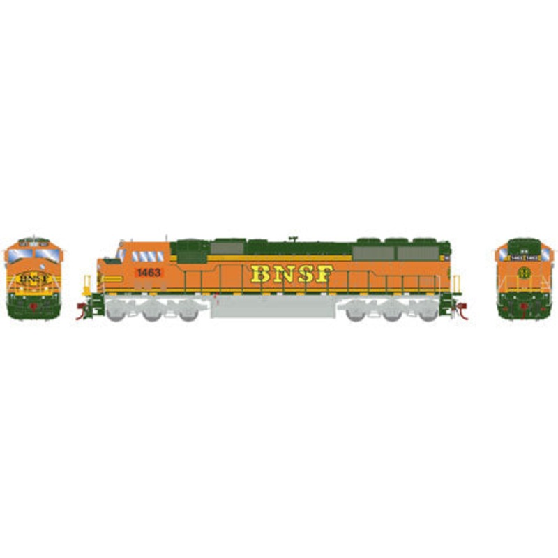Athearn G67427 HO BNSF RTR SD60M Diesel Locomotive with DCC & Sound #1463 NIB