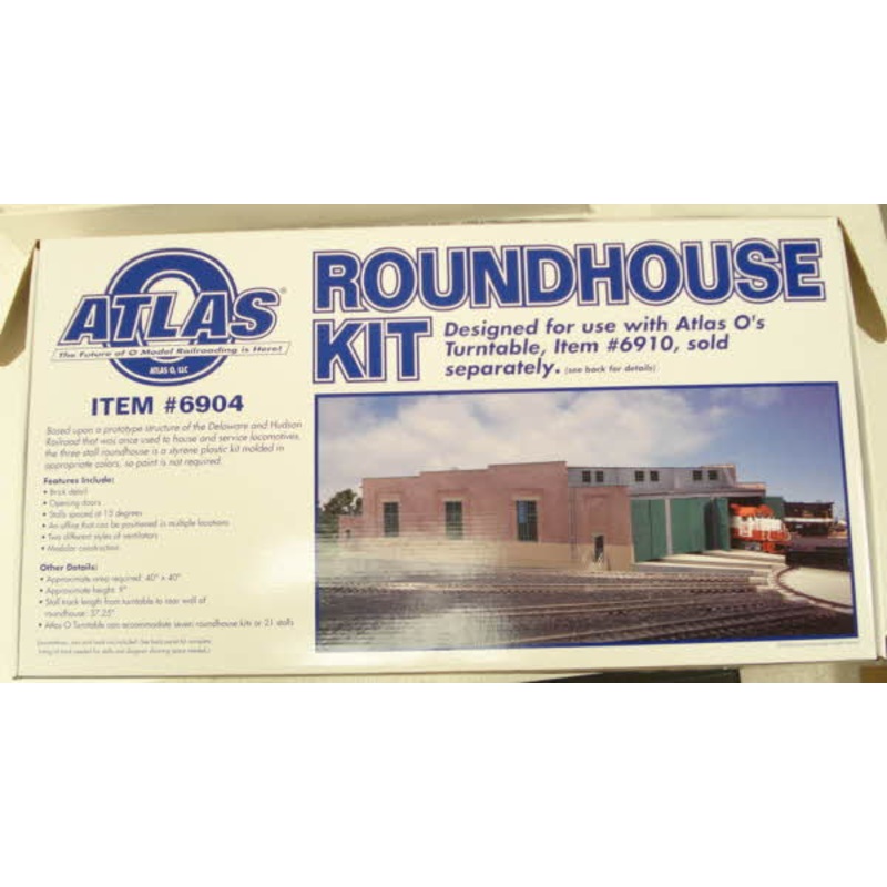 Atlas 6904 O Scale 3 Stall Roundhouse Assembled EX/Box