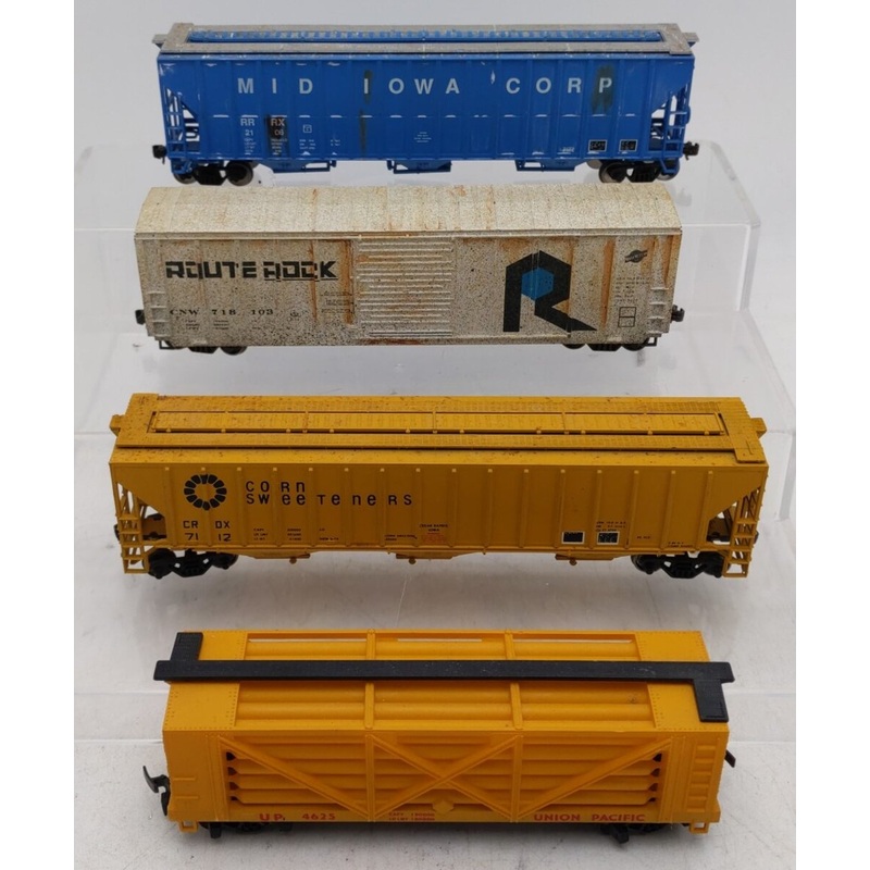 HO Scale Assorted Custom Box Cars #7112/#4625/#2106/#718103 [4] EX