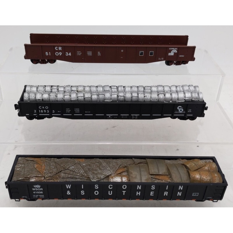 HO Scale Assorted Gondolas #41036/#218933/#510934 [3] VG