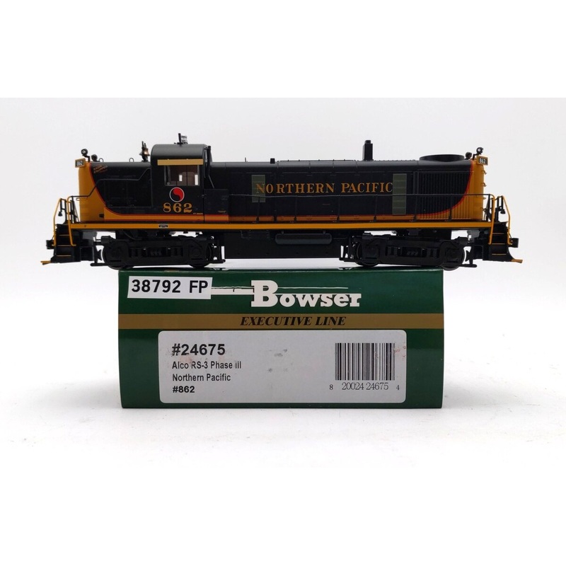 Bowser 24675 HO Scale Northern Pacific Alco RS-3 Phase 3 Diesel Locomotive #862 LN/Box