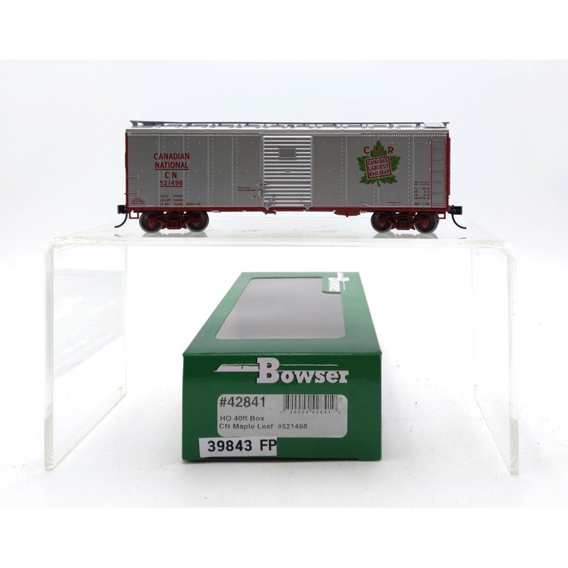 Bowser 42841 HO Canadian National RTR40′ Steel Side Boxcar #521498 LN/Box