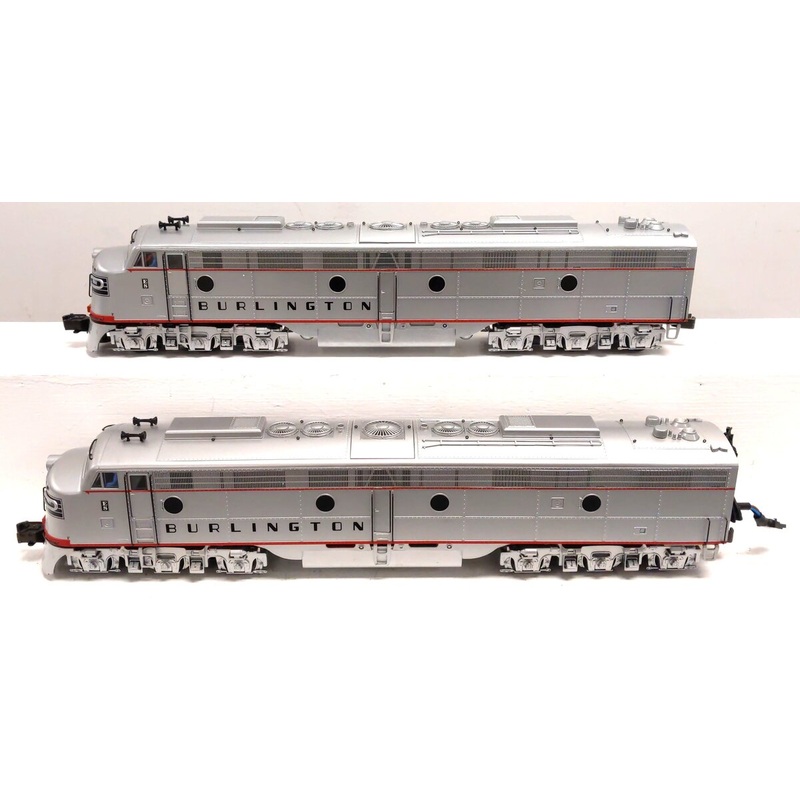 K-Line K28131 O CB&Q E8 AA Diesel Locomotive Set w/TMCC & RS #9966 & #9967 EX