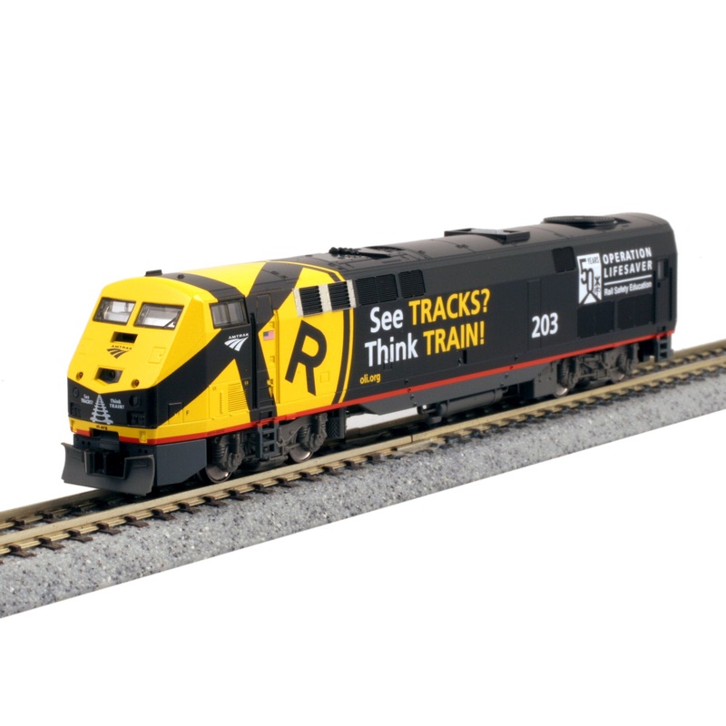 Kato 176-6039 N Amtrak Operation Lifesaver P42 Diesel Locomotive DC #203 NIB
