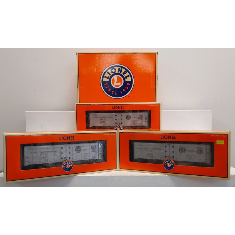 Lionel 6-11876 O Gauge Pacific Fruit Express Steel-Sided Refrigerator 3-Car Set LN/Box