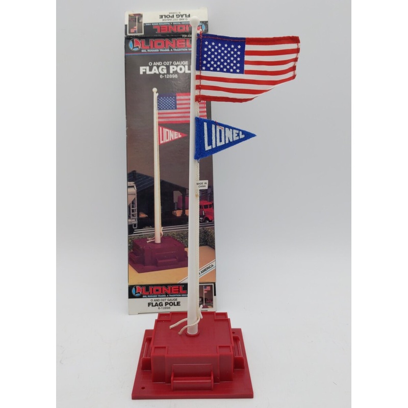 Lionel 6-12898 O/O27 Flag Pole W/ Lionel Pennant Kit LN/Box