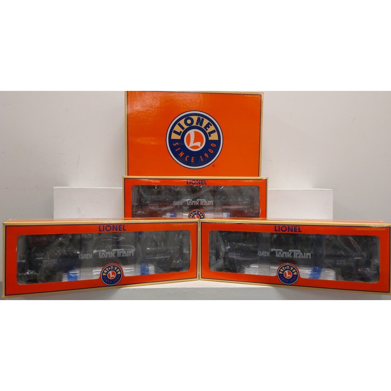 Lionel 6-17983 O Gauge GATX Tank Train Intermediate Cars (Set of 3) LN/Box