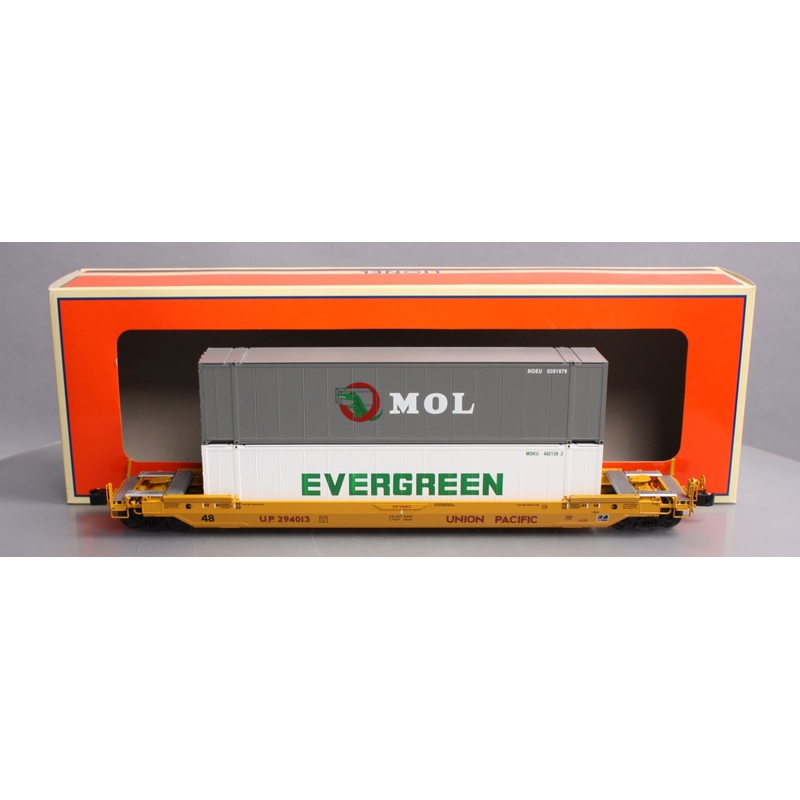 Lionel 6-27808 O Gauge Union Pacific Huskey Stack Car #294013 w/Containers LN/Box