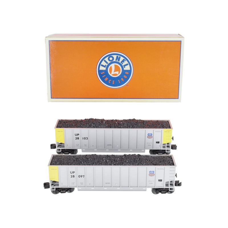 Lionel 6-82674 O Gauge Union Pacific Bathtub Gondola Cars with Load (Pack of 2) EX/Box