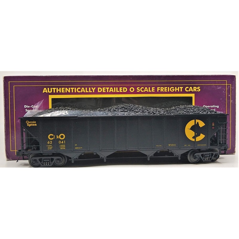 MTH 20-2782B O GaugeChessie 4-Bay Hopper Car #62041 LN/Box