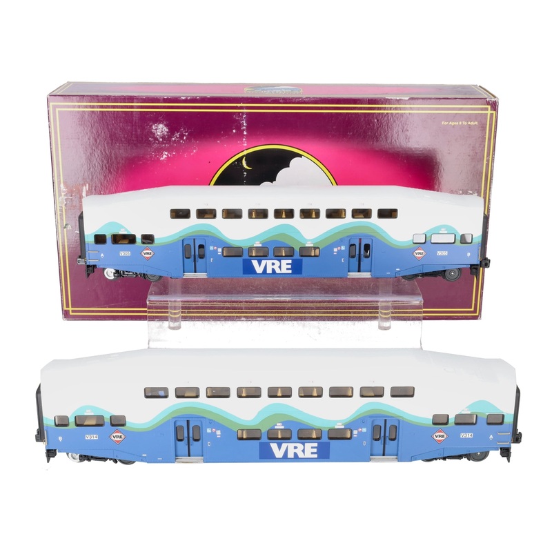 MTH 20-66053 O VRE Bombardier Passenger Car Set #305 & #314 (Set of 2) EX/Box