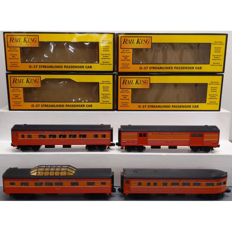 MTH 30-6060S O Southern Pacific Streamlined Passenger Car Set (Set of 4) LN/Box