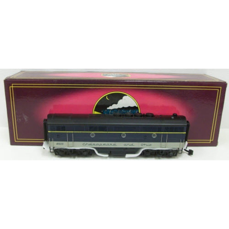 MTH 20-2125-3 O Gauge Chesapeake & Ohio F-3 B-Unit Non-Powered Diesel Engine EX/Box