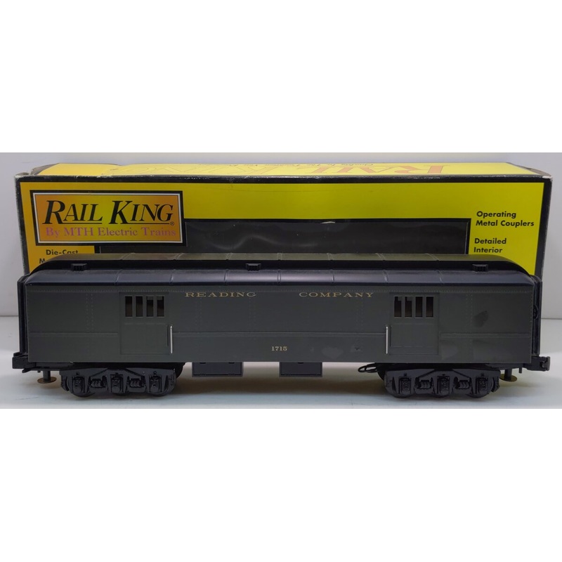 MTH 30-6260B O Reading Madison Illuminated Baggage Car #1715 LN/Box