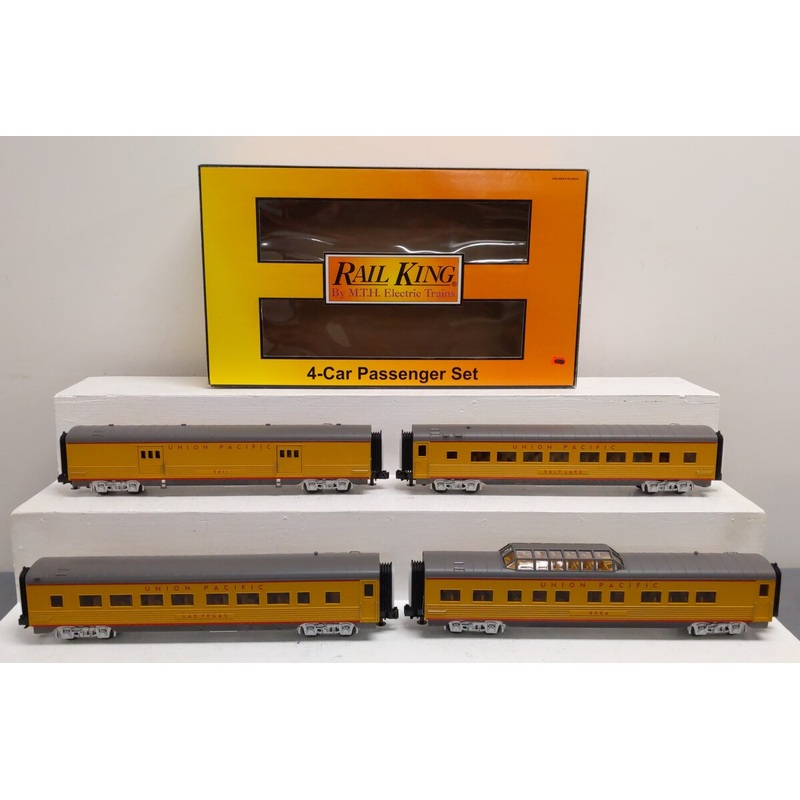 MTH 30-67085 O Union Pacific 60′ Streamlined ABS Passenger Car Set (Set of 4) LN/Box