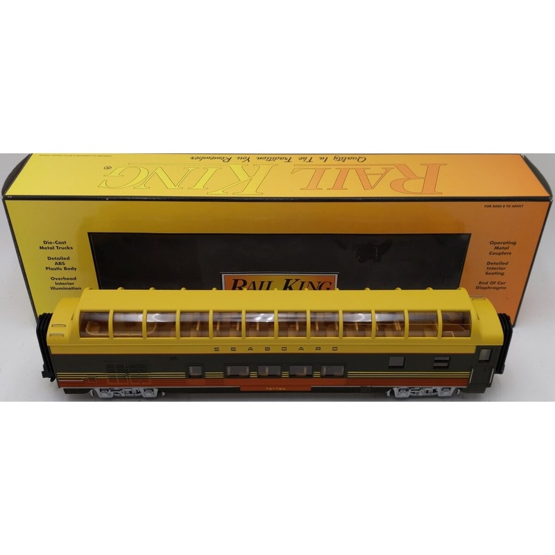 MTH 30-6721 O Gauge Seaboard Totten 60 Vista Dome Passenger Car NIB