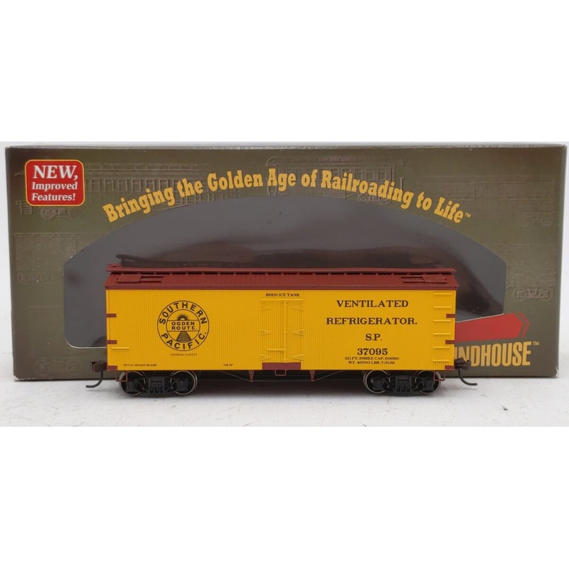 Roundhouse 84120 HO Southern Pacific/Ogden 36′ Old Time Wood Reefer #37095 LN/Box