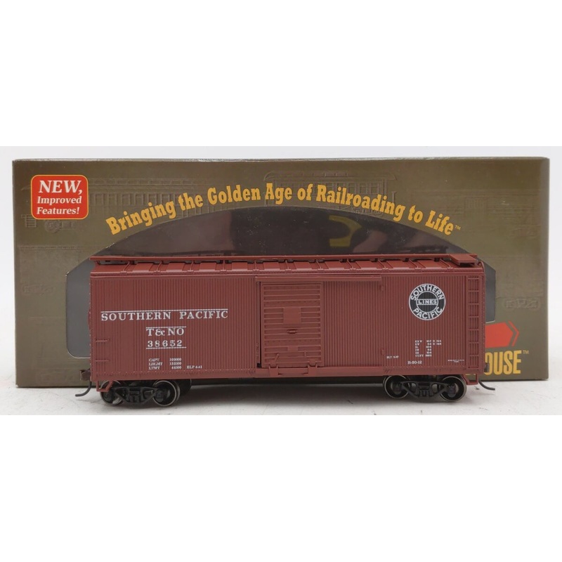 Roundhouse 84670 HO Southern Pacific 40′ Double-Sheathed Boxcar #38652 LN/Box