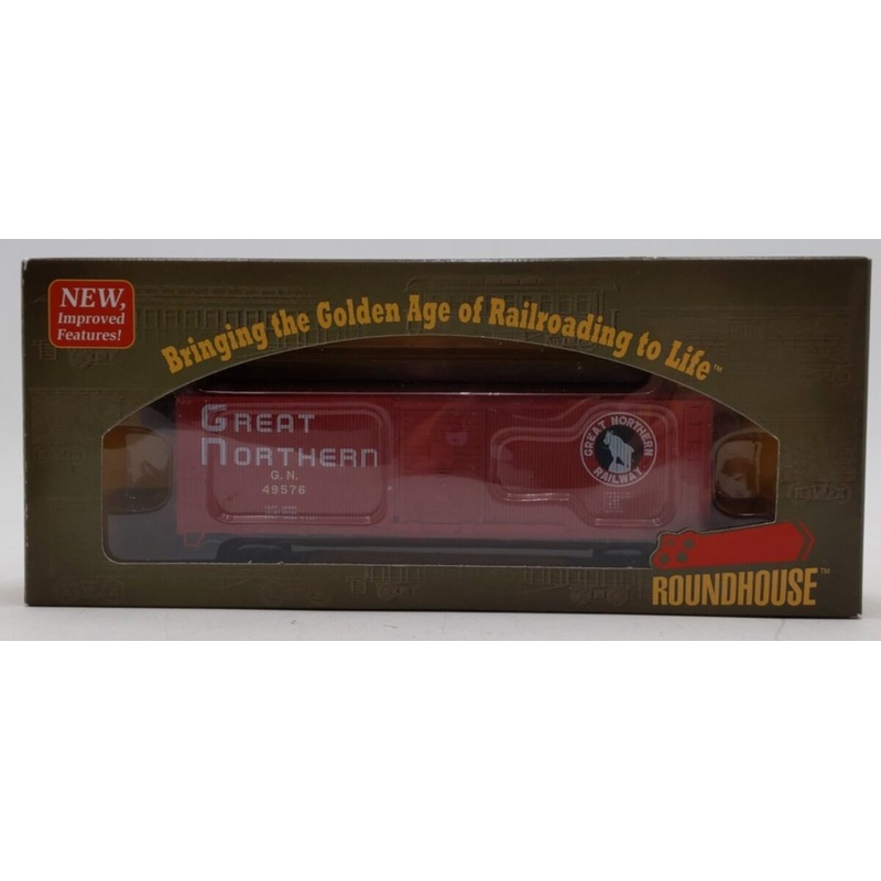 Roundhouse 84687 HO Great Northern 40′ Wood Boxcar #49576 LN/Box