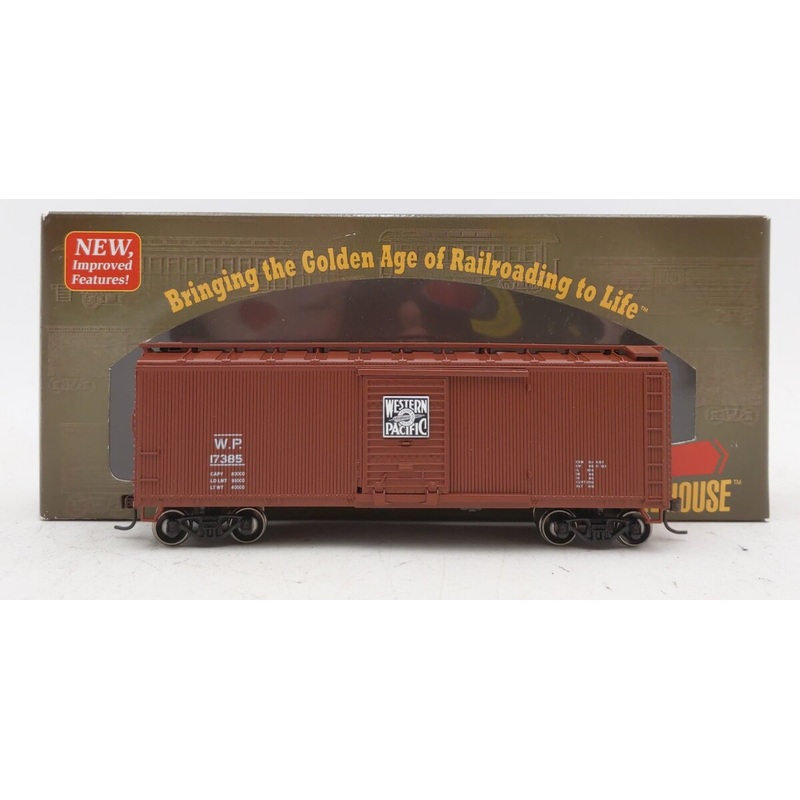 Roundhouse 84695 HO Western Pacific RTR 40′ Wood Boxcar #17385 LN/Box