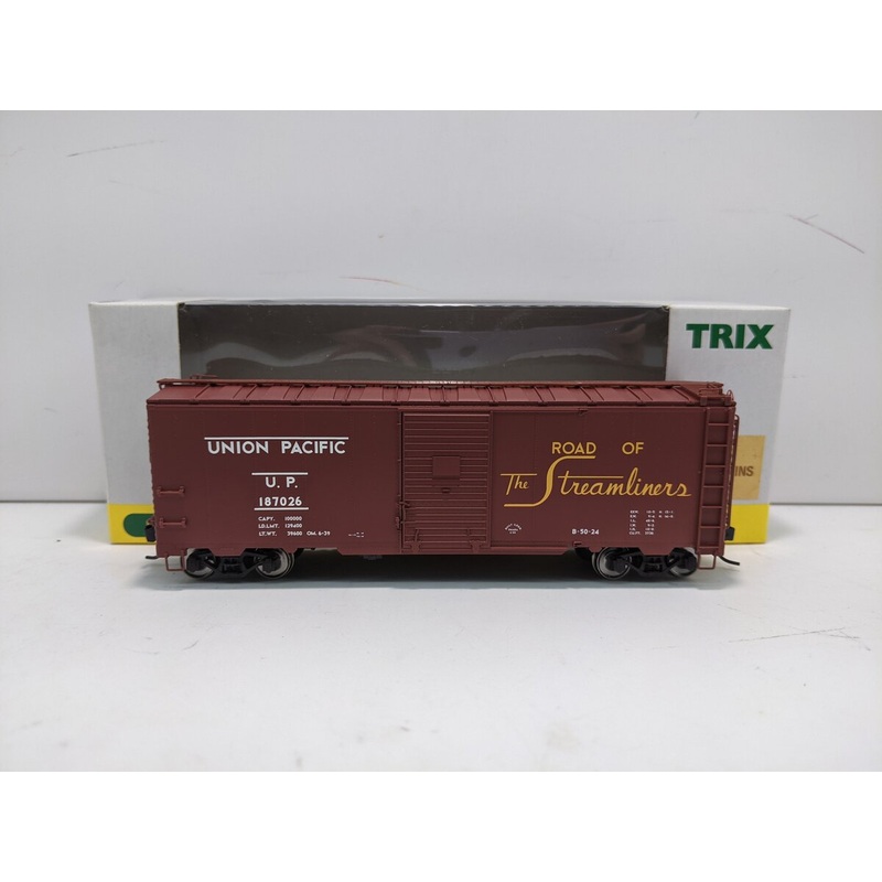 Trix 24900 HO Scale Union Pacific 40′ Steel Box Car #187026 NIB