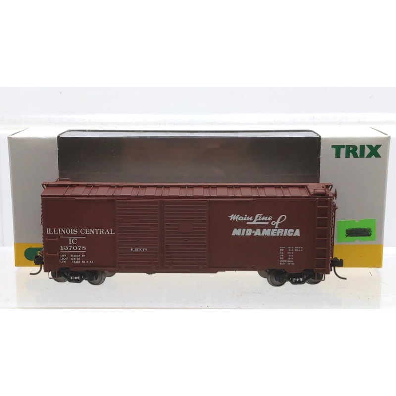 Trix 24902-6 HO Scale Illinois Central Double Door 40′ Box Car #137078 LN/Box