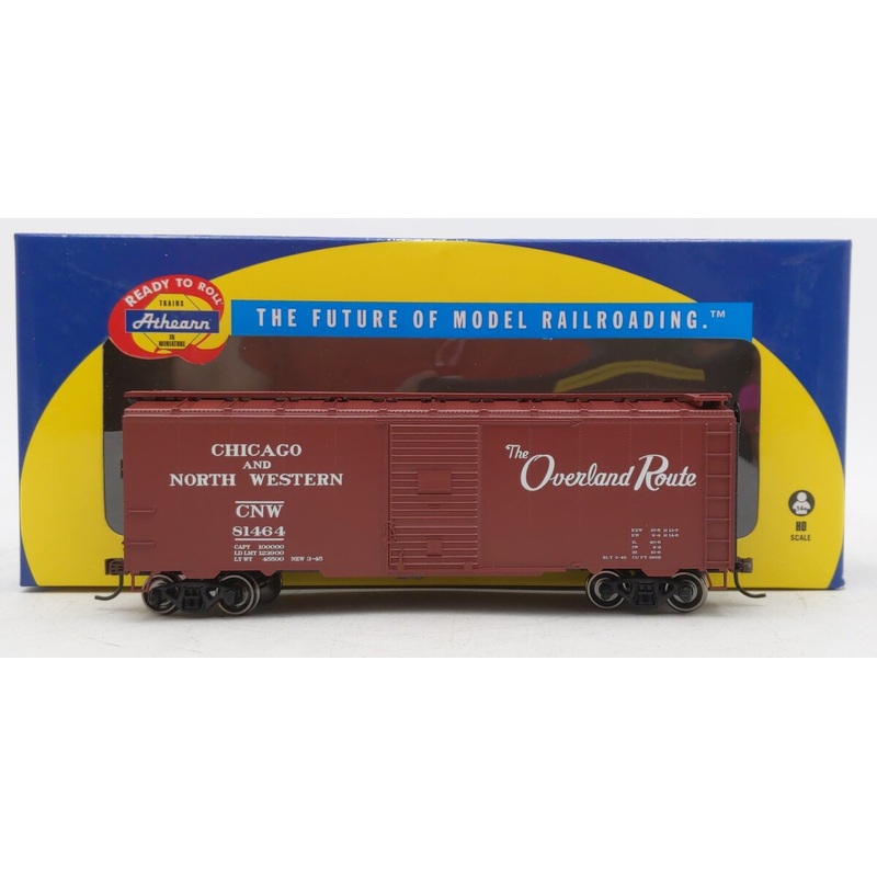 Athearn 70106 HO Chicago & North Western 40′ Youngstown Door Boxcar #81464 EX/Box