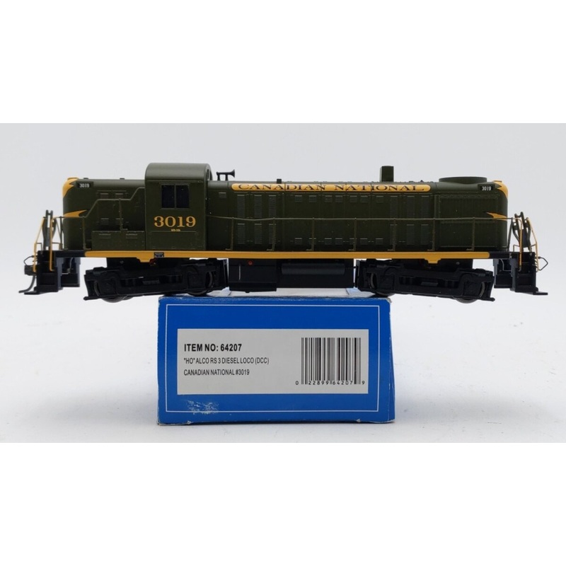 Bachmann 64207 HO Canadian National ALCO RS3 Diesel Locomotive DCC #3019 LN/Box