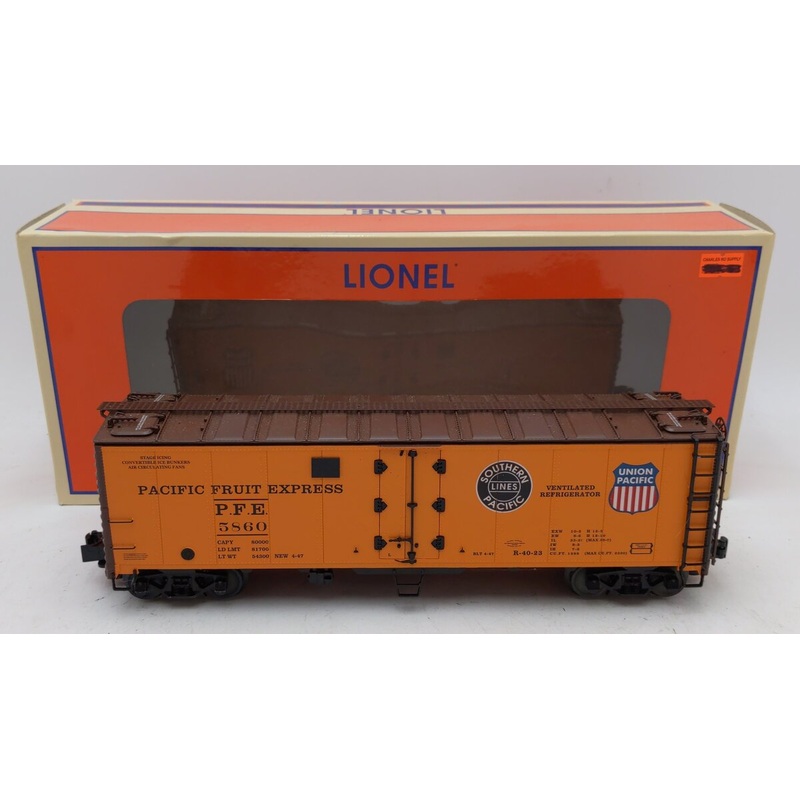Lionel 1926110 O Pacific Fruit Express Freightsounds Reefers #5860 EX/Box