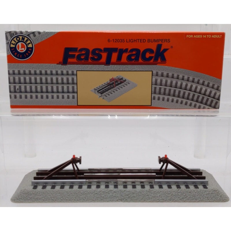 Lionel 6-12035 O Gauge FasTrack Lighted Bumper EX/Box