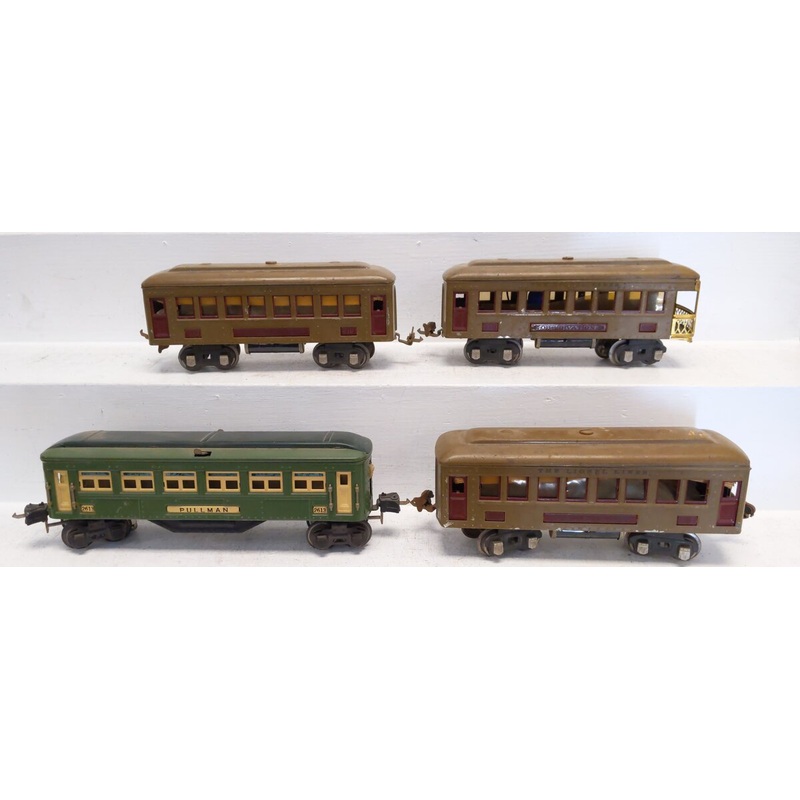 Lionel O Vintage Tinplate Passenger Cars: 2613, 610, 612 [4] VG