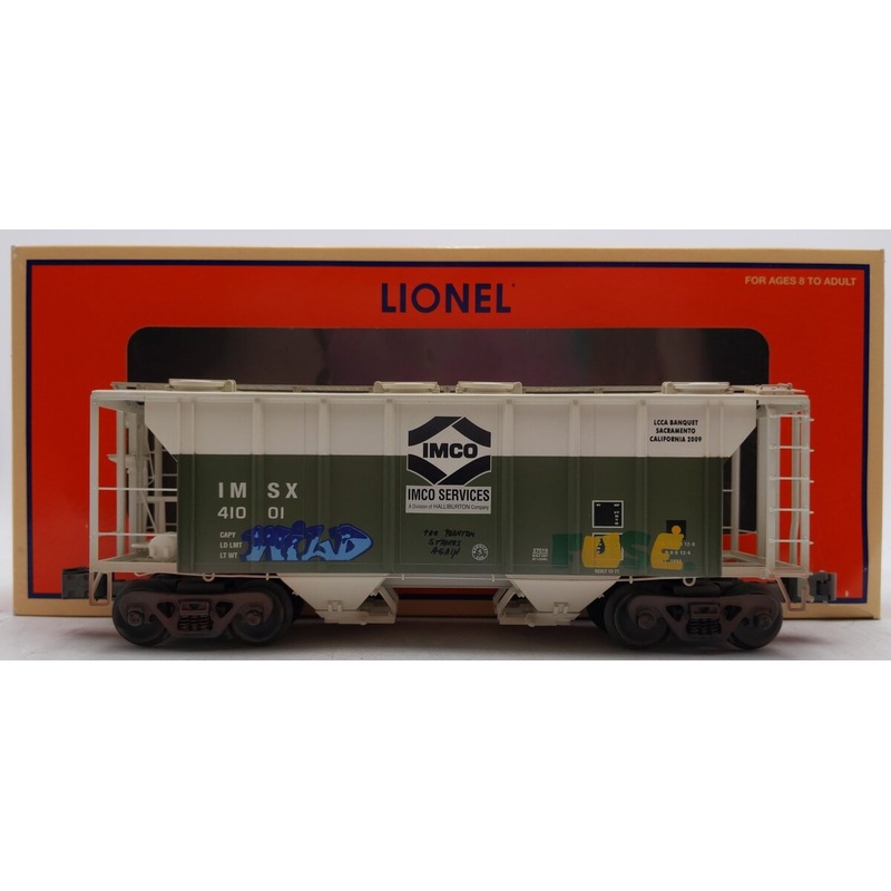 Lionel 6-27019 O Gauge IMCO PS-2 Hopper Car #41001-Custom painted/graffiti EX/Box