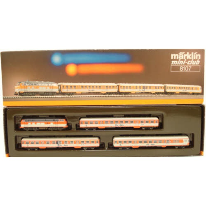Marklin 8107 Z Scale City-Bahn Diesel Passenger Train Set LN/Box