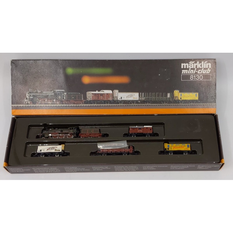 Marklin 8130 Mini-Club Z Gauge Steam Freight Train Set LN/Box