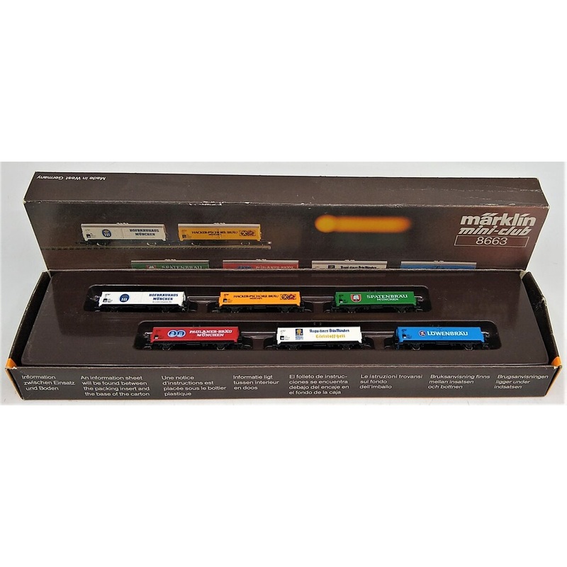 Marklin 8663 Z German Beer Reefer Car (Set of 6) LN/Box
