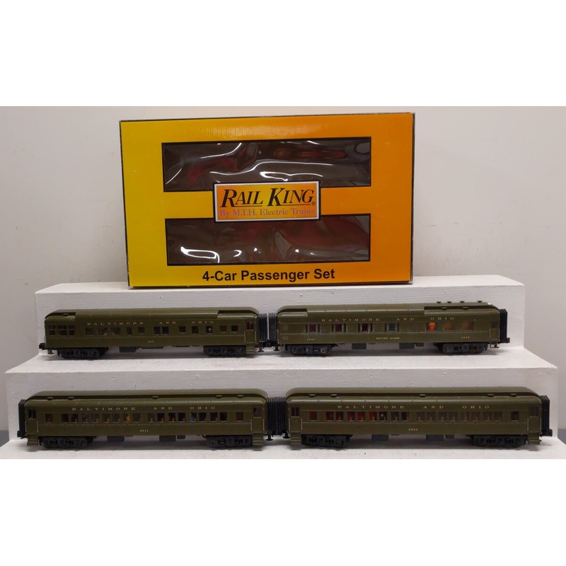MTH 30-69291 O Baltimore & Ohio 4 Car Madison Passenger Set EX/Box