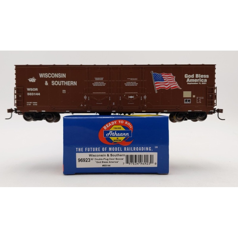 Athearn 96923 HO Scale Wisconsin & Southern 50′ Double Door Plug Boxcar #503144 NIB