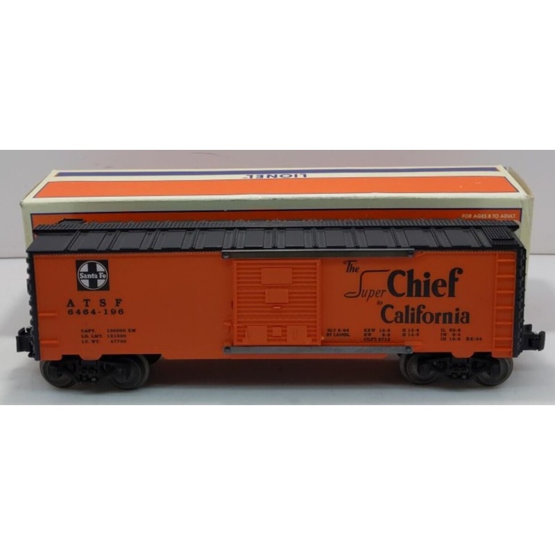 Lionel 6-19282 O Gauge Santa Fe Super Chief to California 6464 Boxcar #196 LN/Box