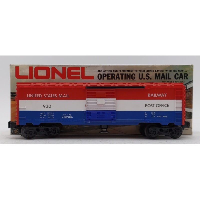 Lionel 6-9301 O Gauge US Mail Operating Boxcar #9301 EX/Box