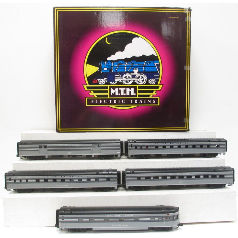 MTH 20-6554 O New York Central 70′ Streamlined Passenger Car Set LN/Box
